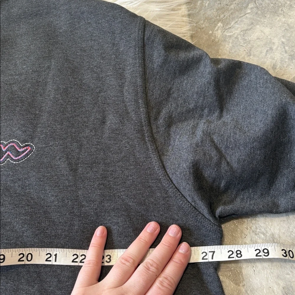 NWT Champion Power Blend Grey Graphic Long Sleeve Crewneck Size 2XL